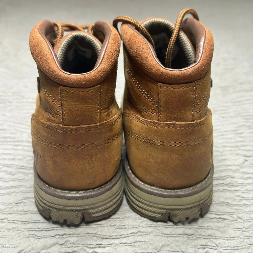 Caterpillar CAT Elude Waterproof Leather Chukka Boots Mens 8 Brown P724341